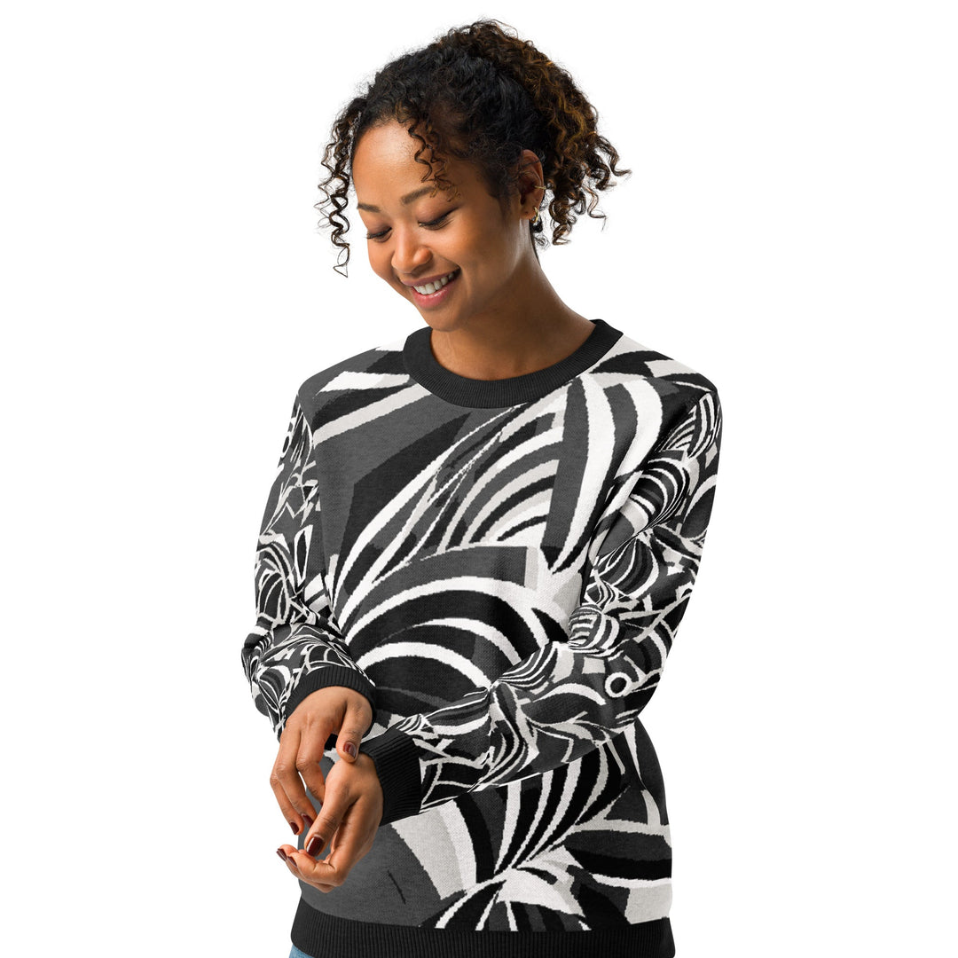 Anti AI Adversarial Knitted crew neck sweater - VisibleToHumans