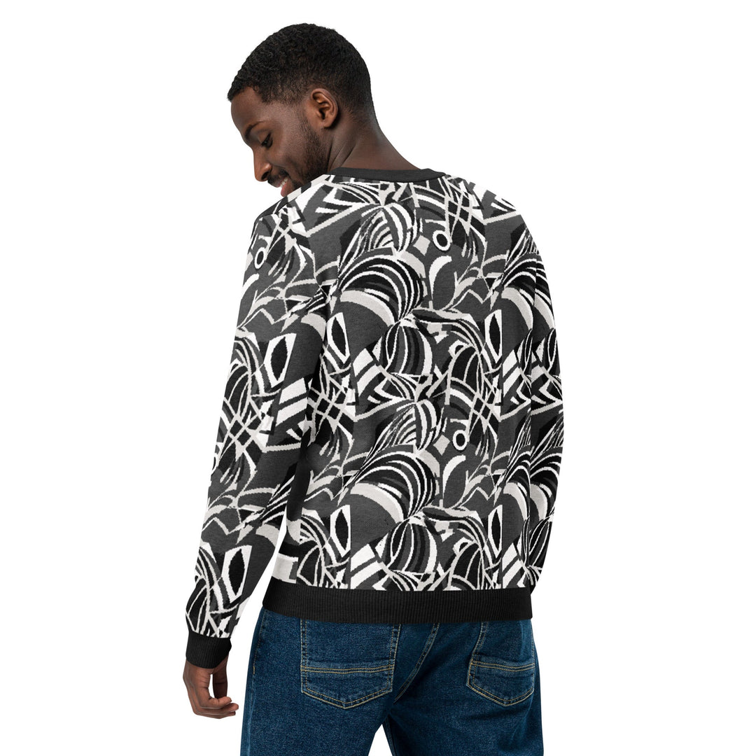Anti AI Adversarial Knitted crew neck sweater - VisibleToHumans