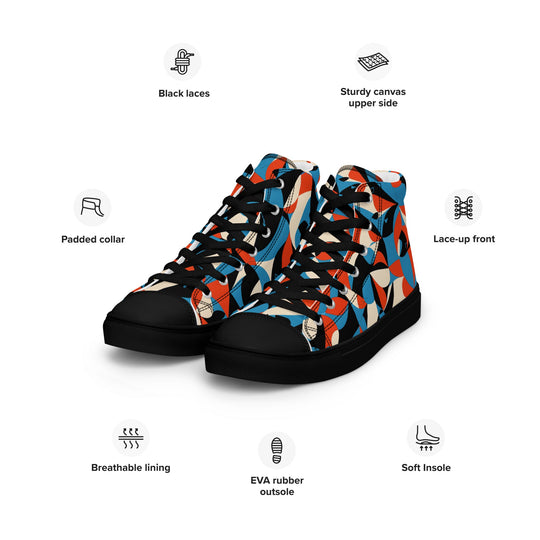 Men’s Adversarial high top canvas shoes - VisibleToHumans